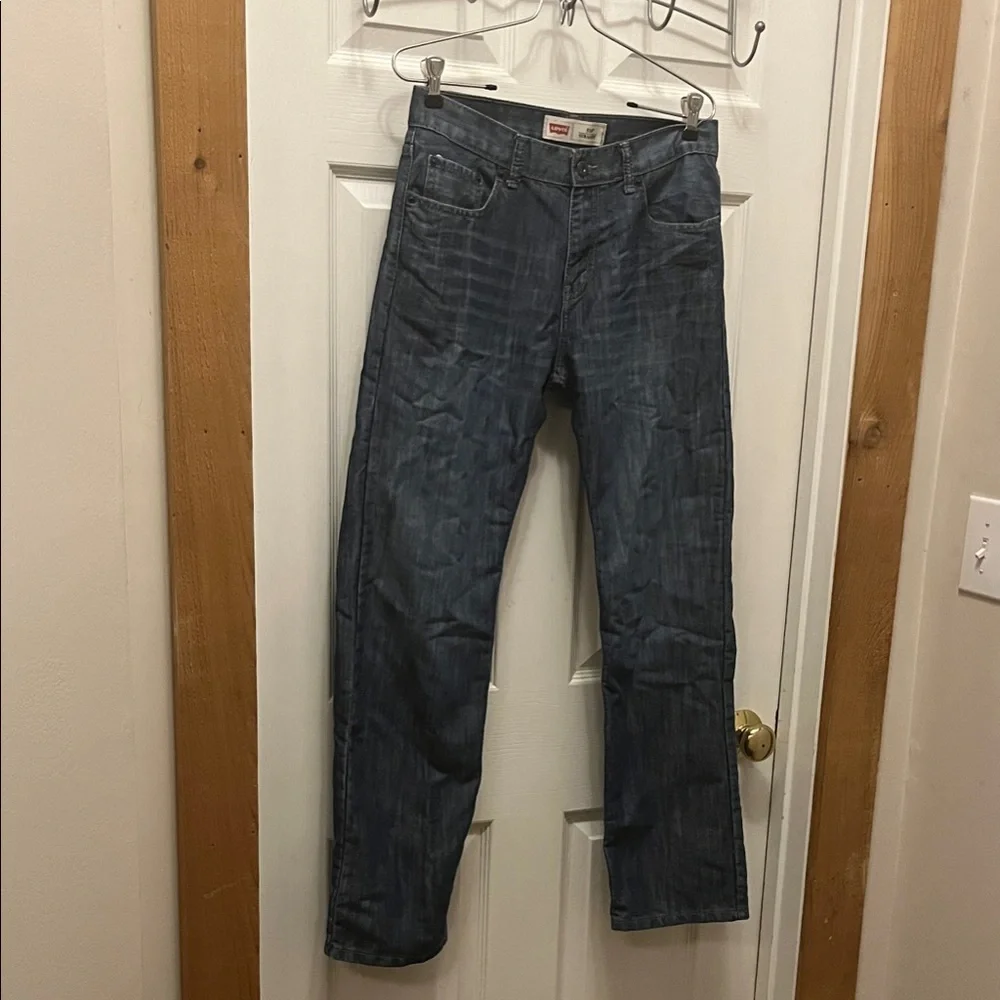 Levi's Men's Straight Jeans in Faded Blue Wash